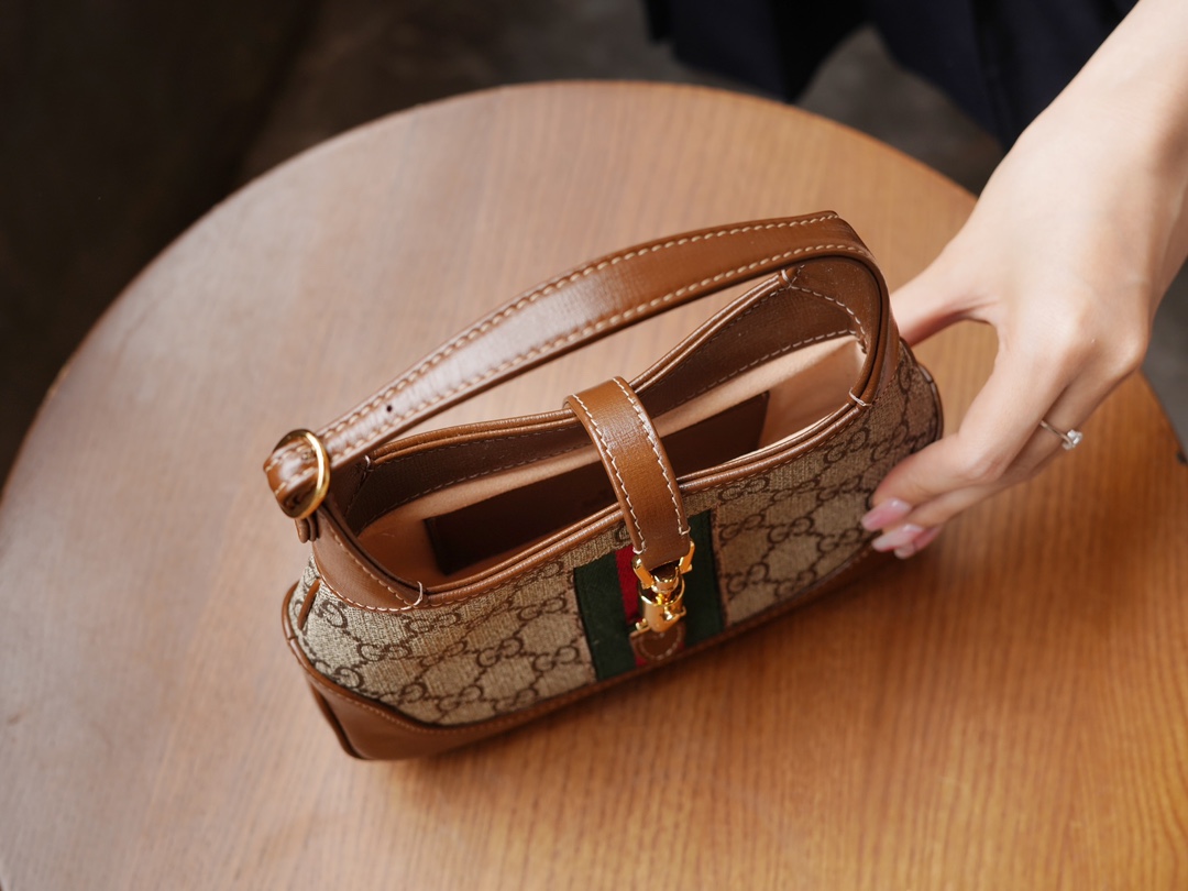 Túi Xách Nữ Jackie 1691 607091Logo Nâu 