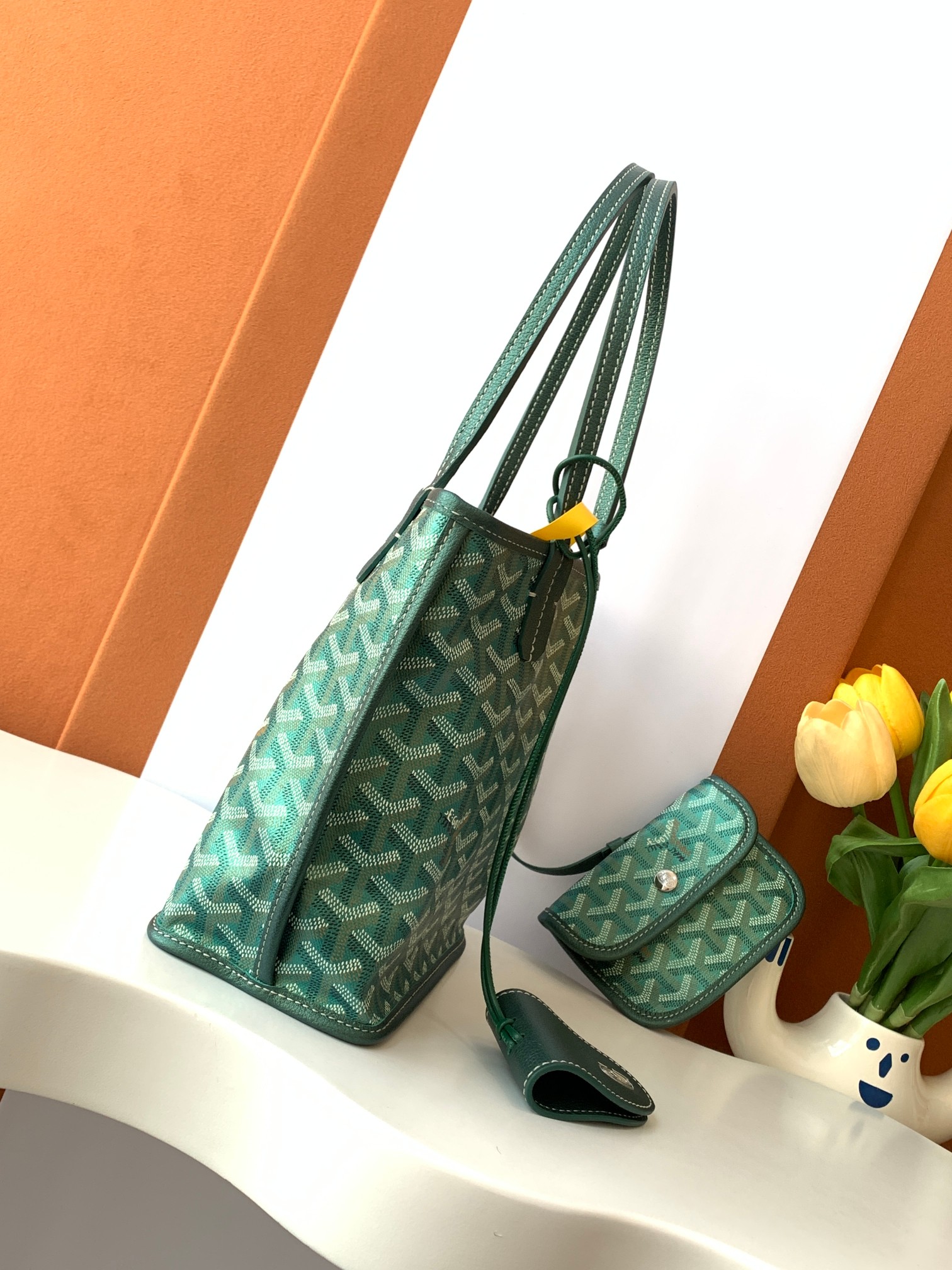 Túi xách Goyard 8003 màu xanh lá 
