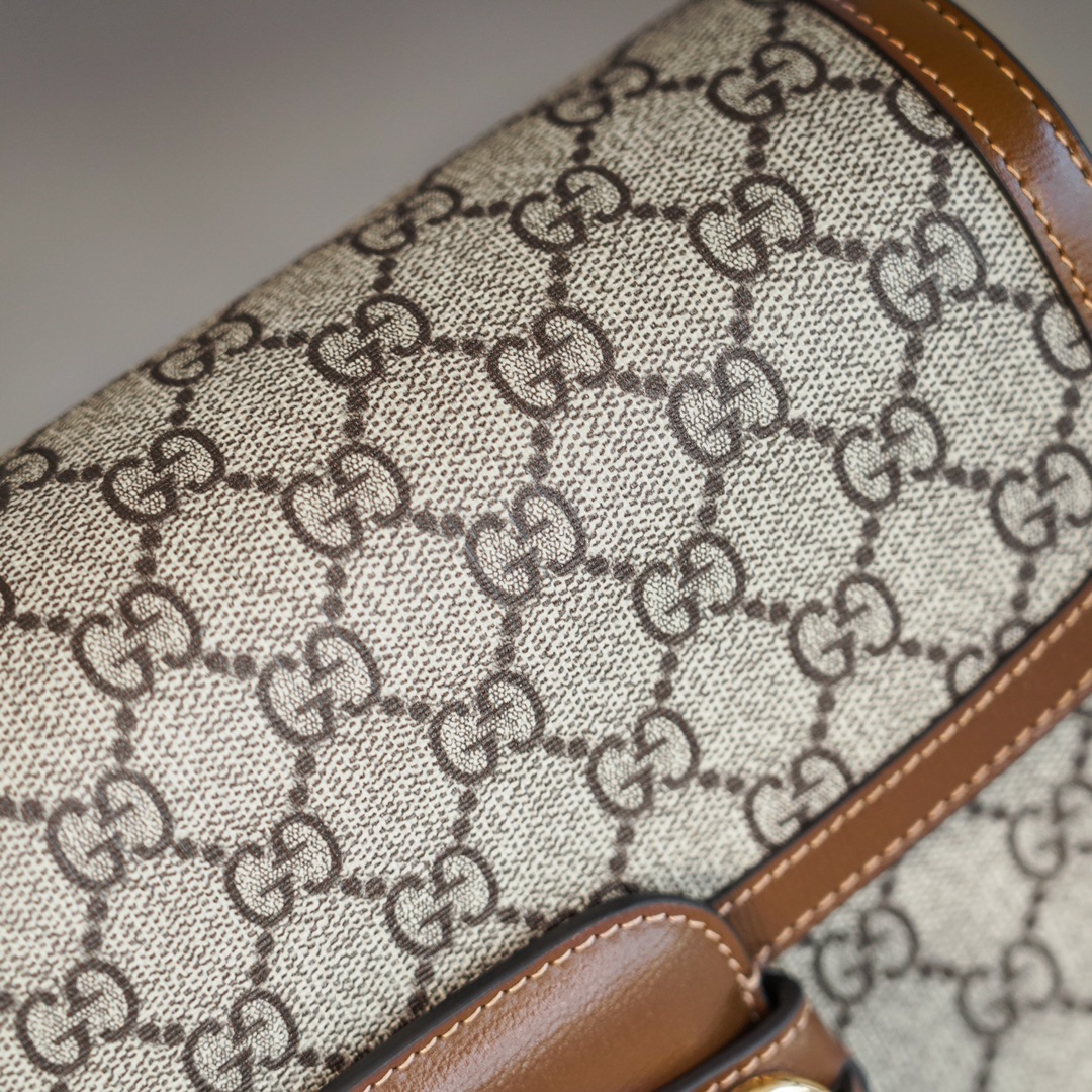 Túi Xách Nữ Gucci Horsebit 1955 602204 Logo Nâu 