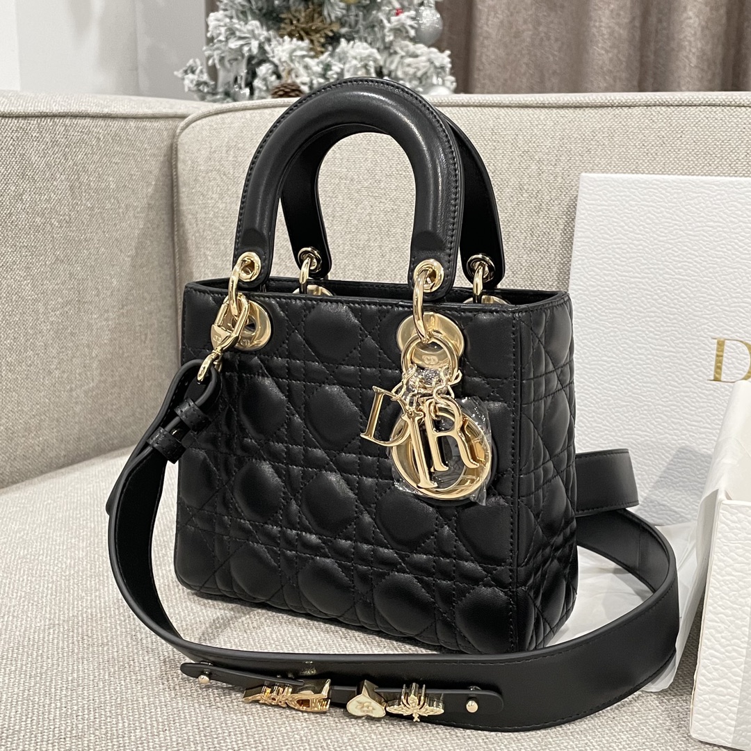 Túi Xách tay Lady Dior Nữ Màu Đen