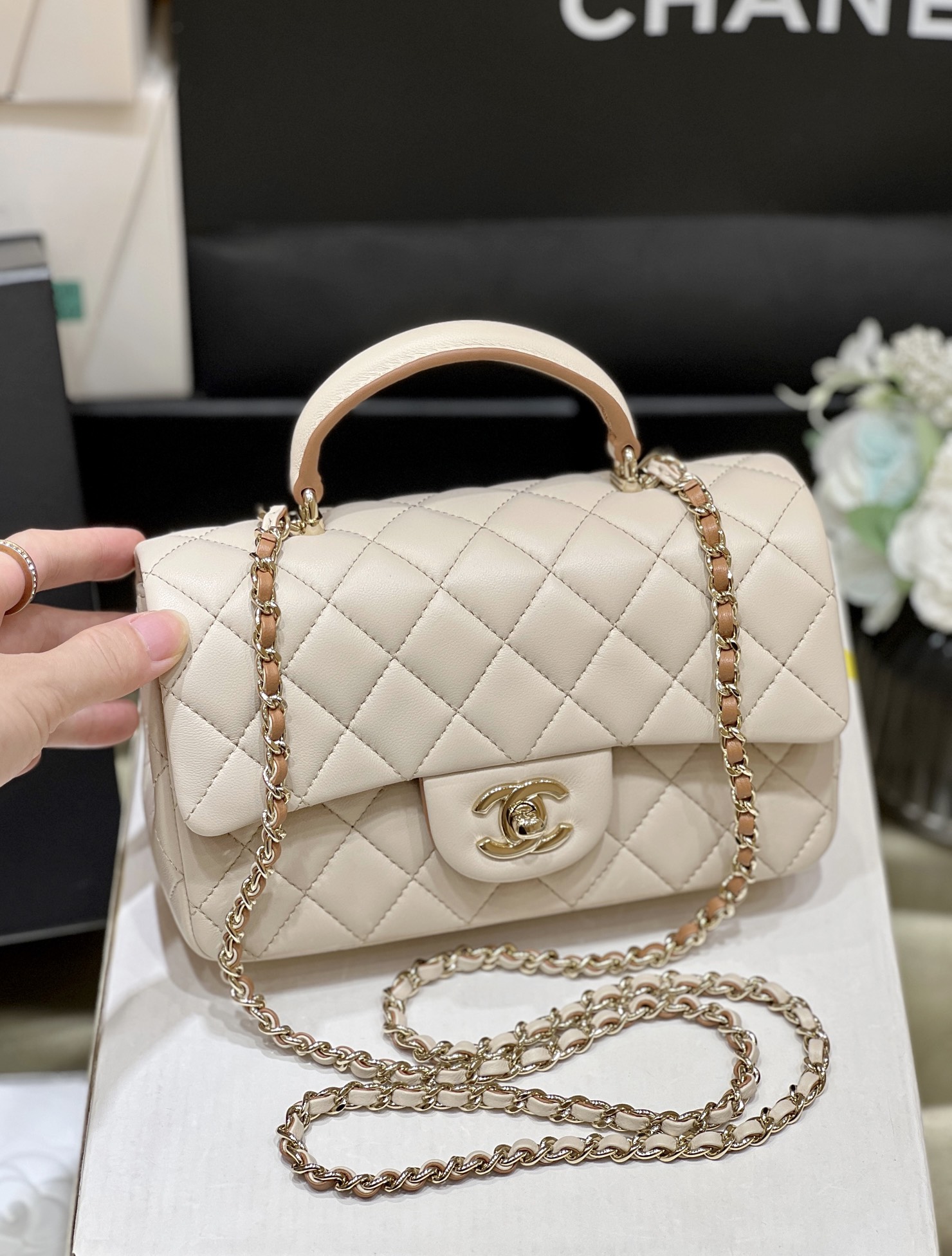 Chanel CF Mini Handle AS2431 (Beige)