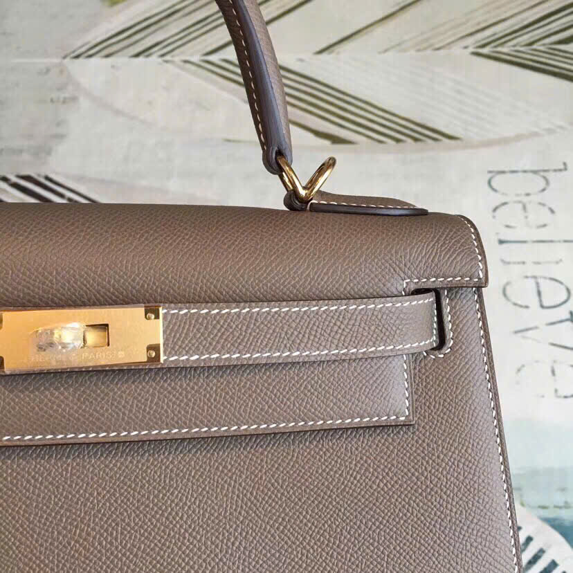 Túi xách Hermes Kelly màu nâu 