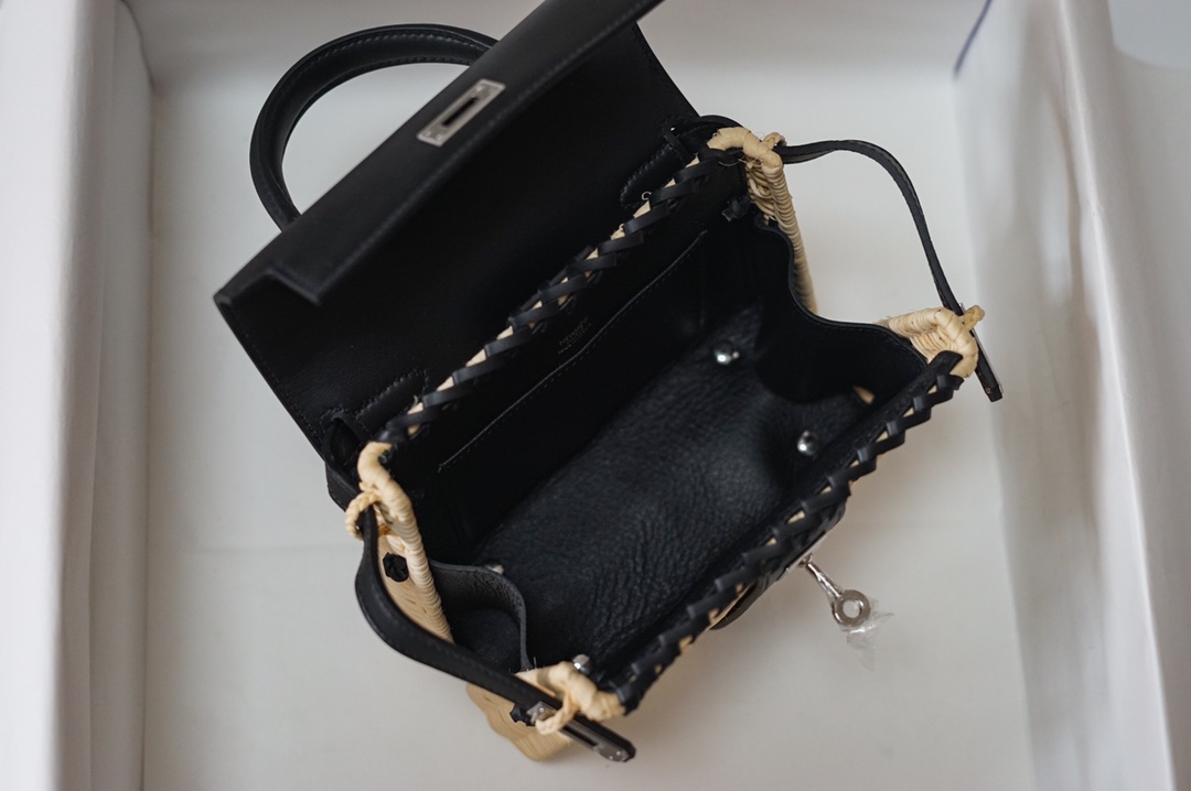  Túi xách hermes Kelly Picnc màu đen 