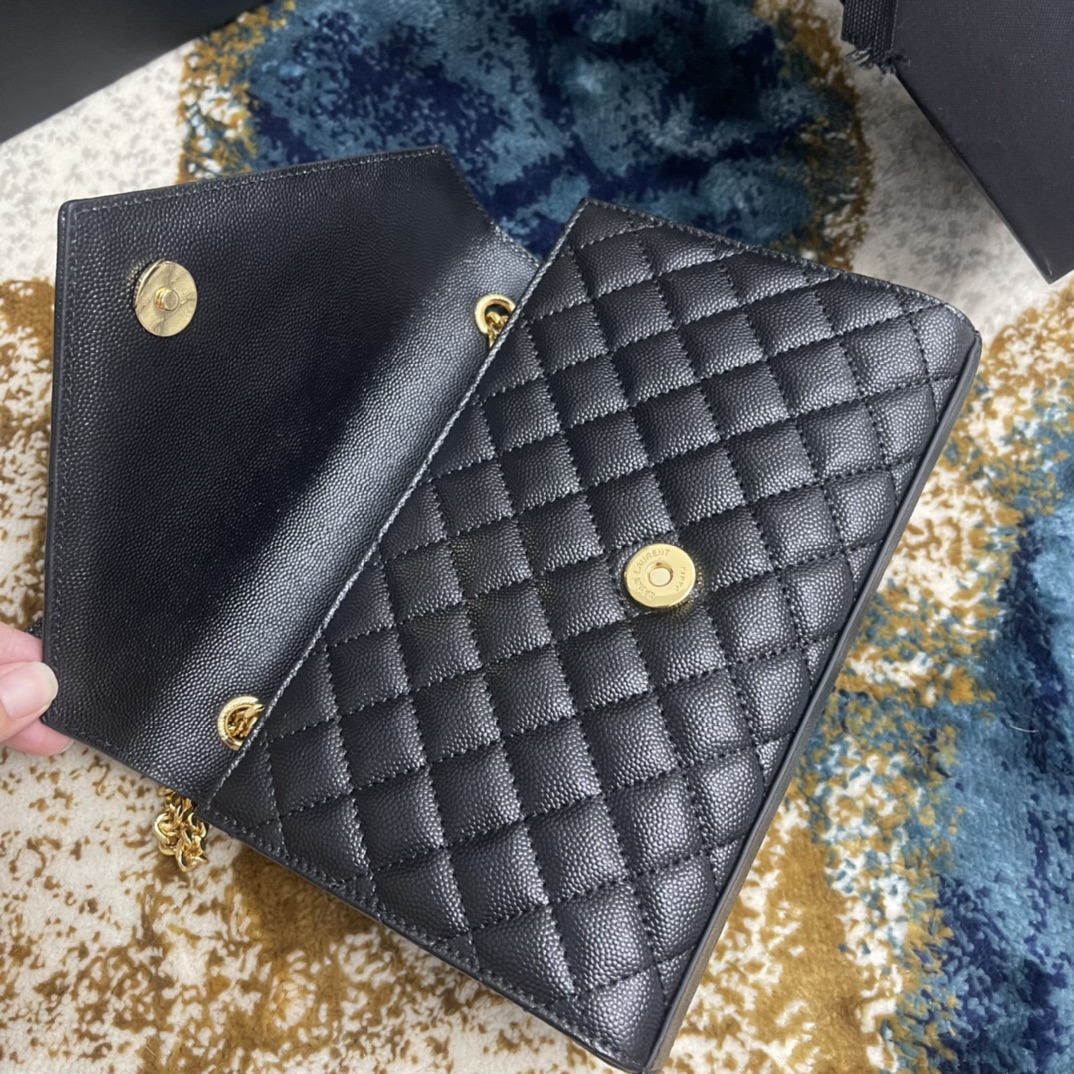YSLEnveloppe 526286 (Black-gold)