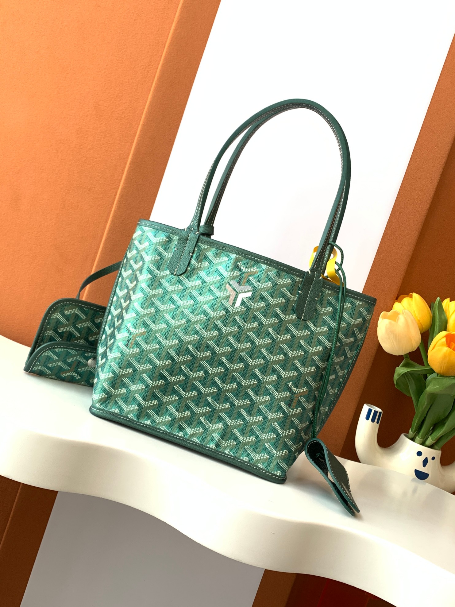 Túi xách Goyard 8003 màu xanh lá 