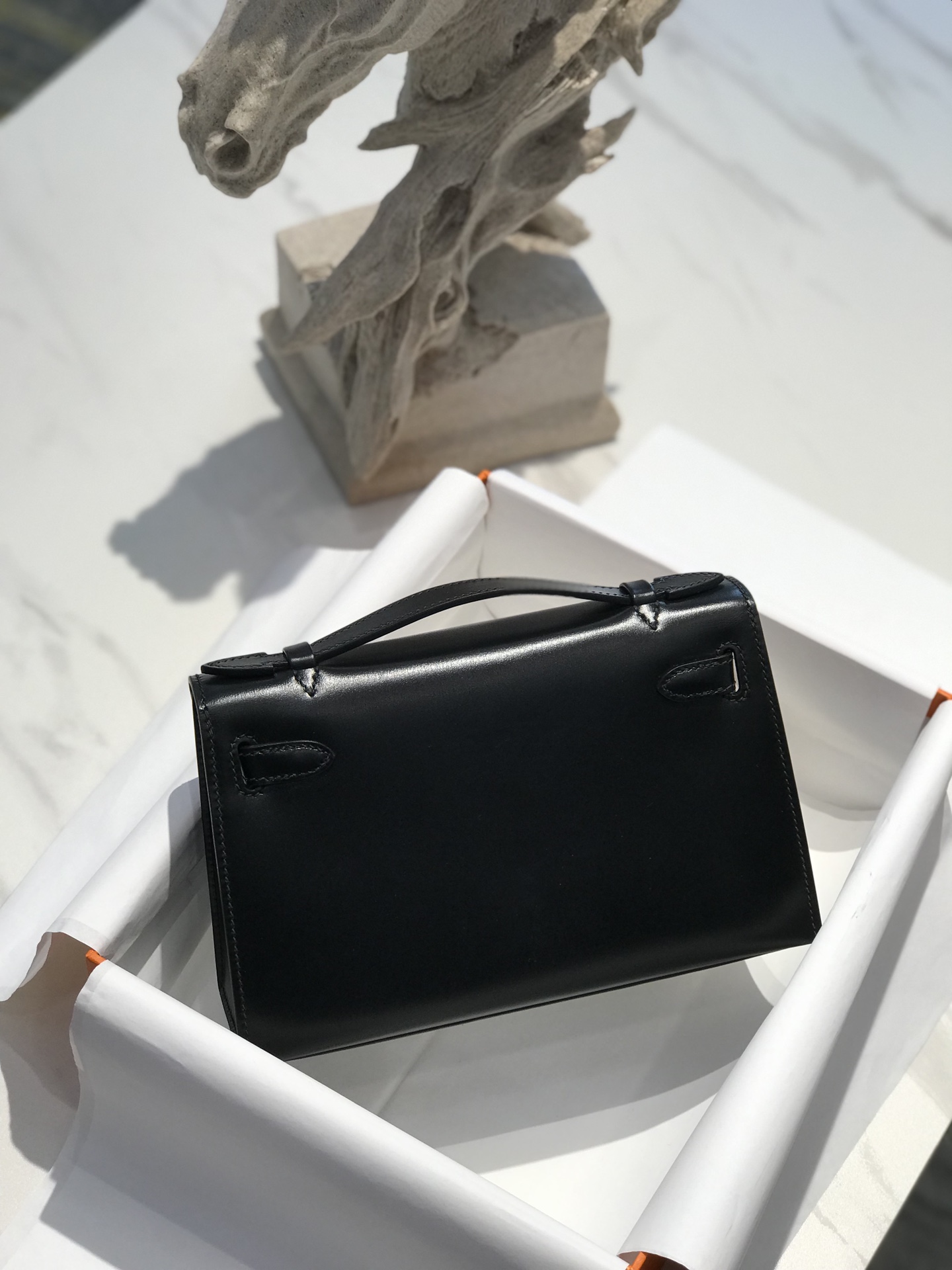 Túi xách hermes minikelly box màu đen 
