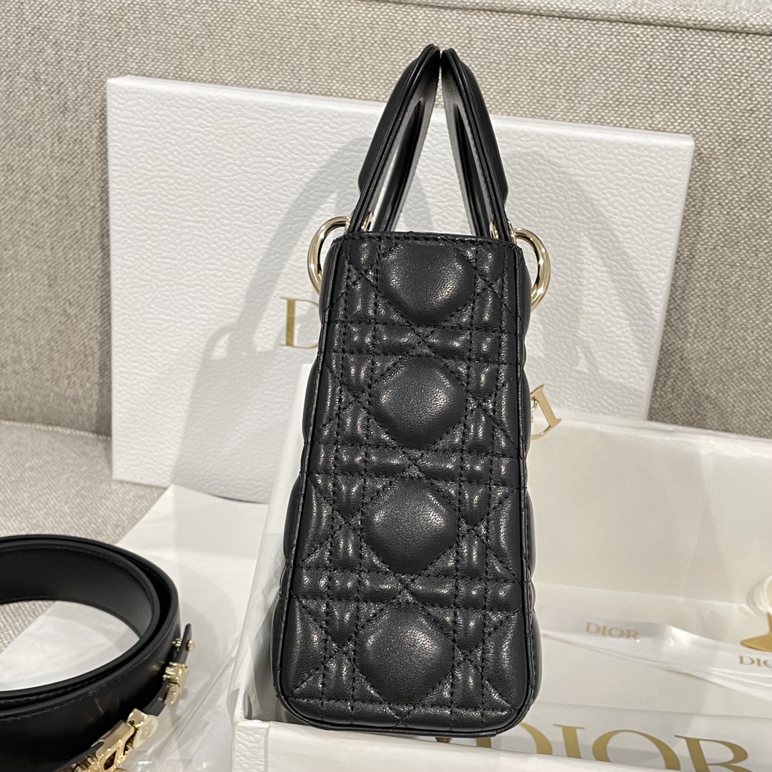 Túi Xách tay Lady Dior Nữ Màu Đen