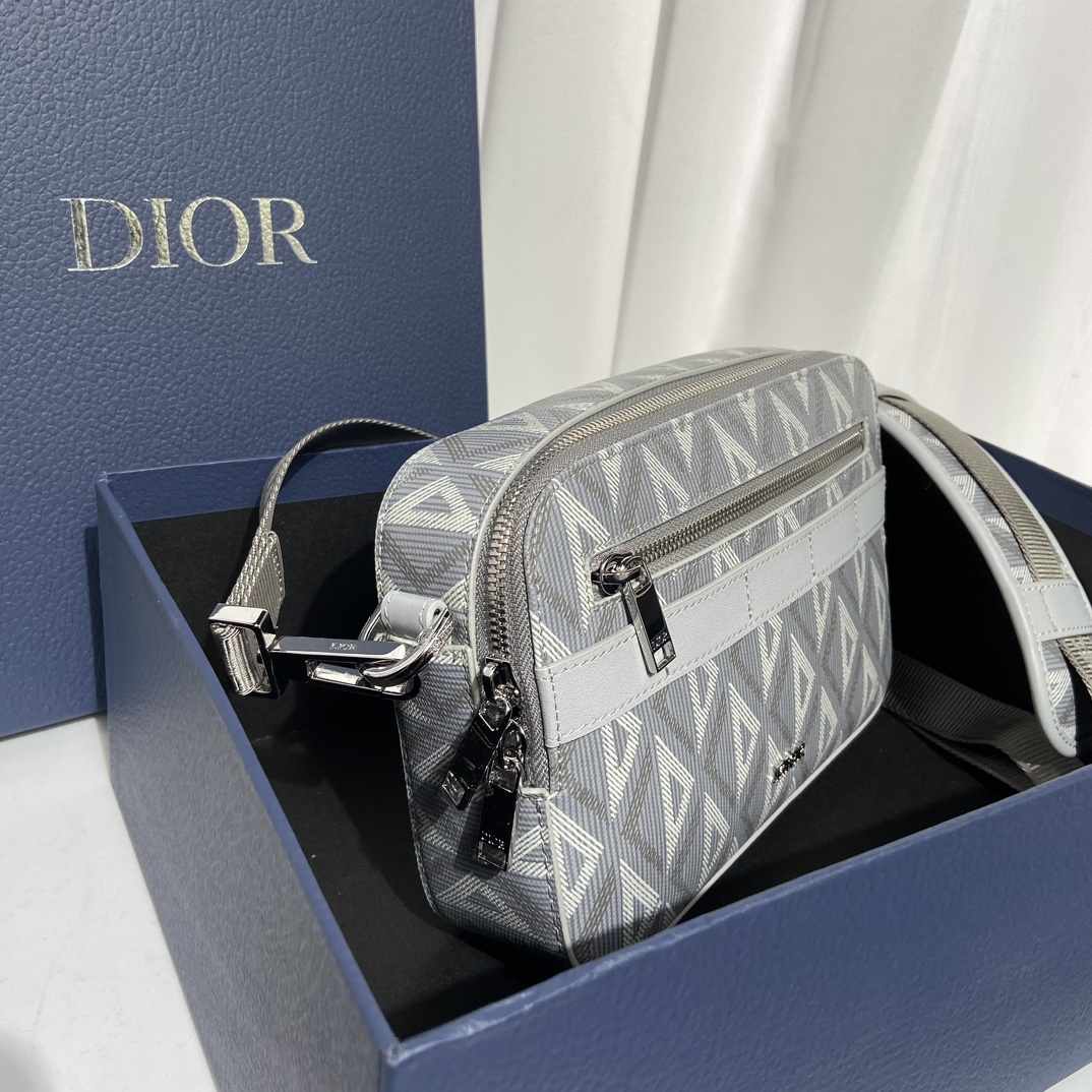 Túi xách Dior nam CD Diamond màu xám 9965