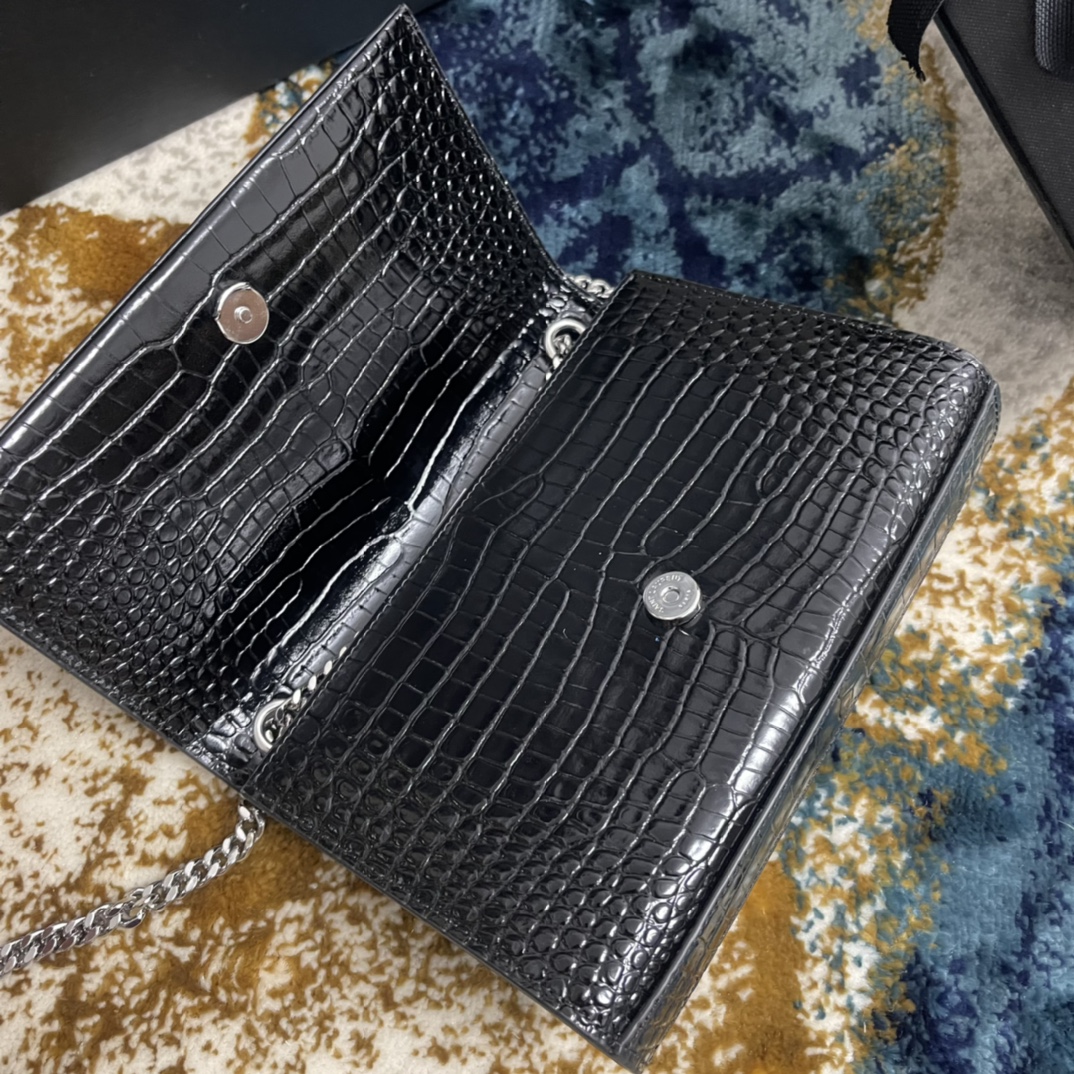 YSL KATE 474366 (Black-silver)