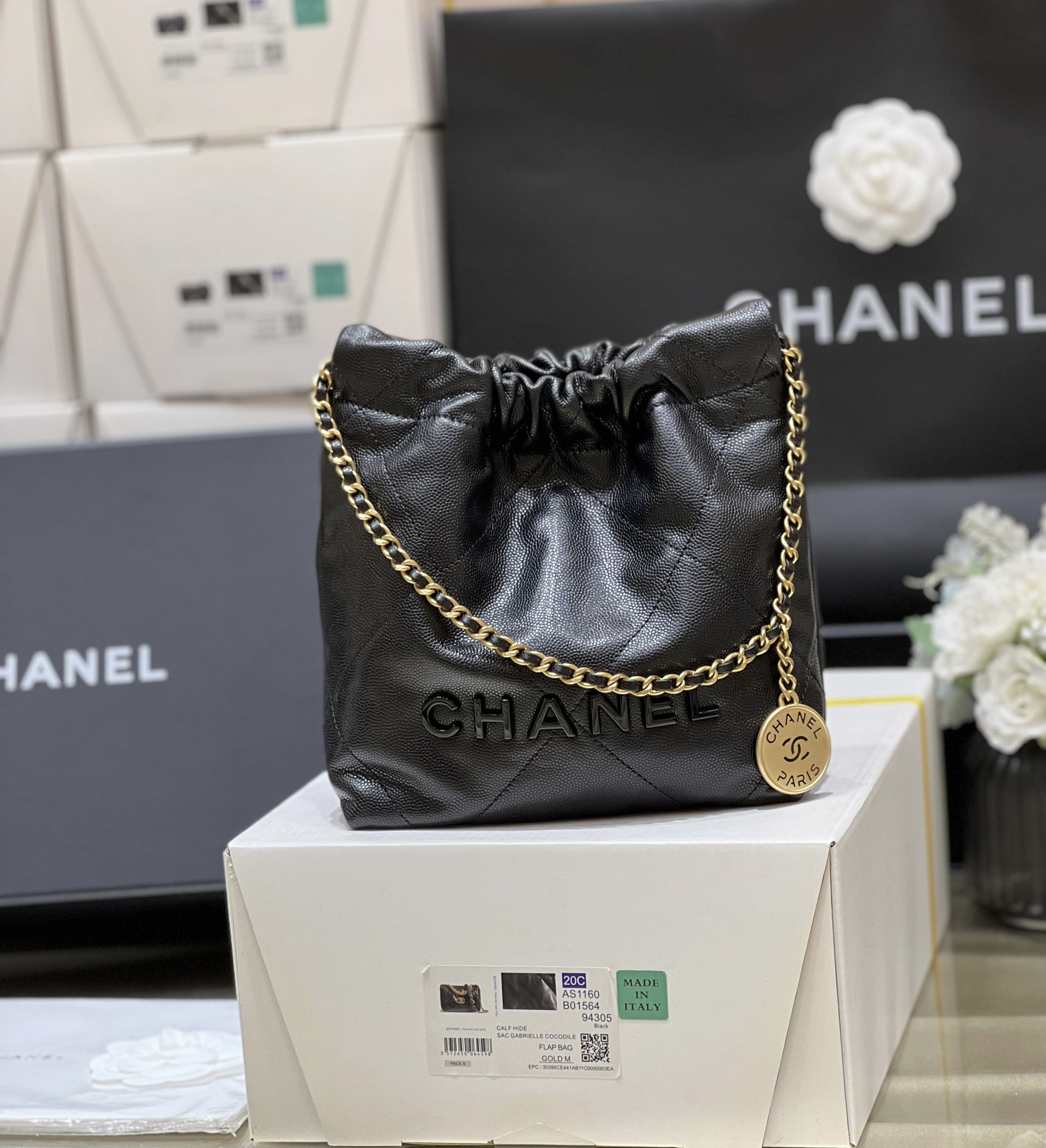 Túi Xách Chanel C22Bag AP3980 Màu Đen
