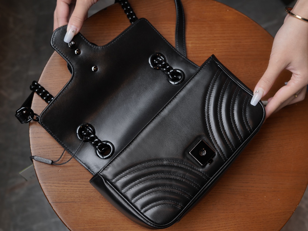 Túi Xách Nữ Mini sac à épaule GG Marmont 446744 Màu Đen 