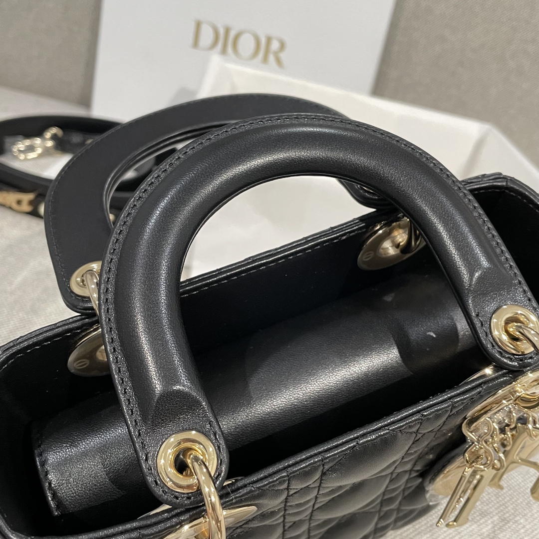 Túi Xách tay Lady Dior Nữ Màu Đen