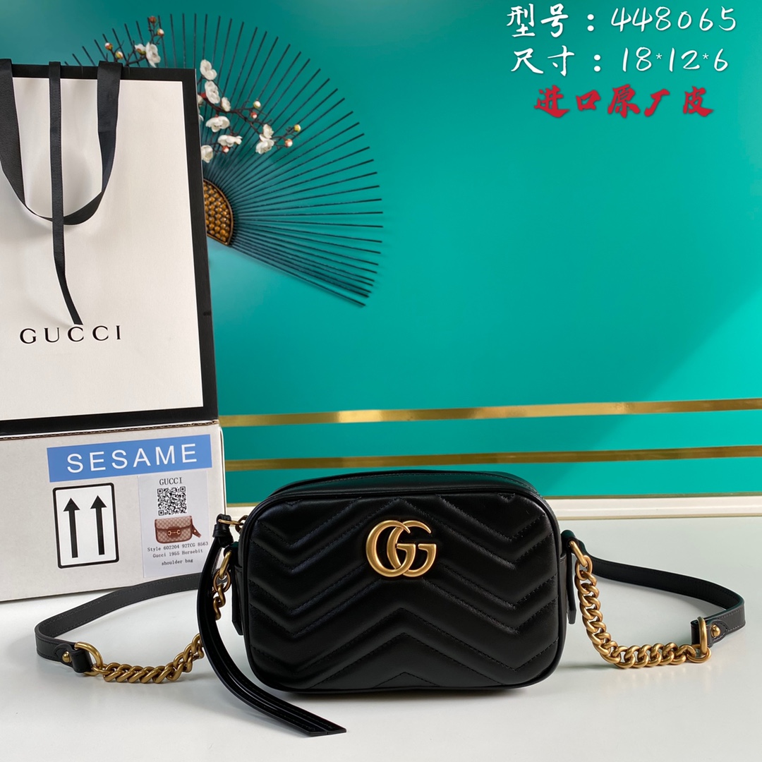 Mini sac GG Marmont 448065 (Black)