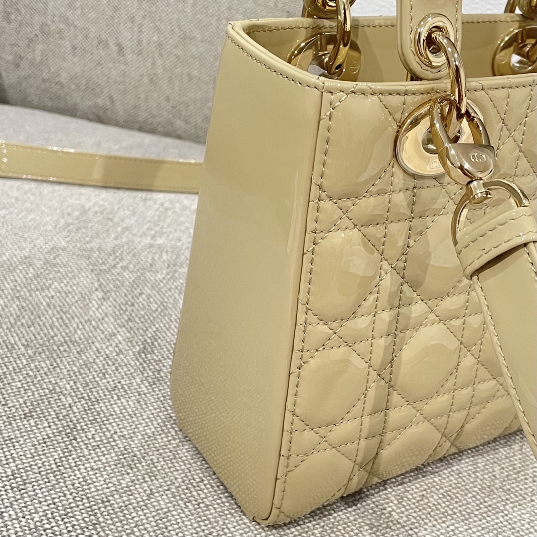 Túi Xách tay Lady Dior Nữ Màu Be