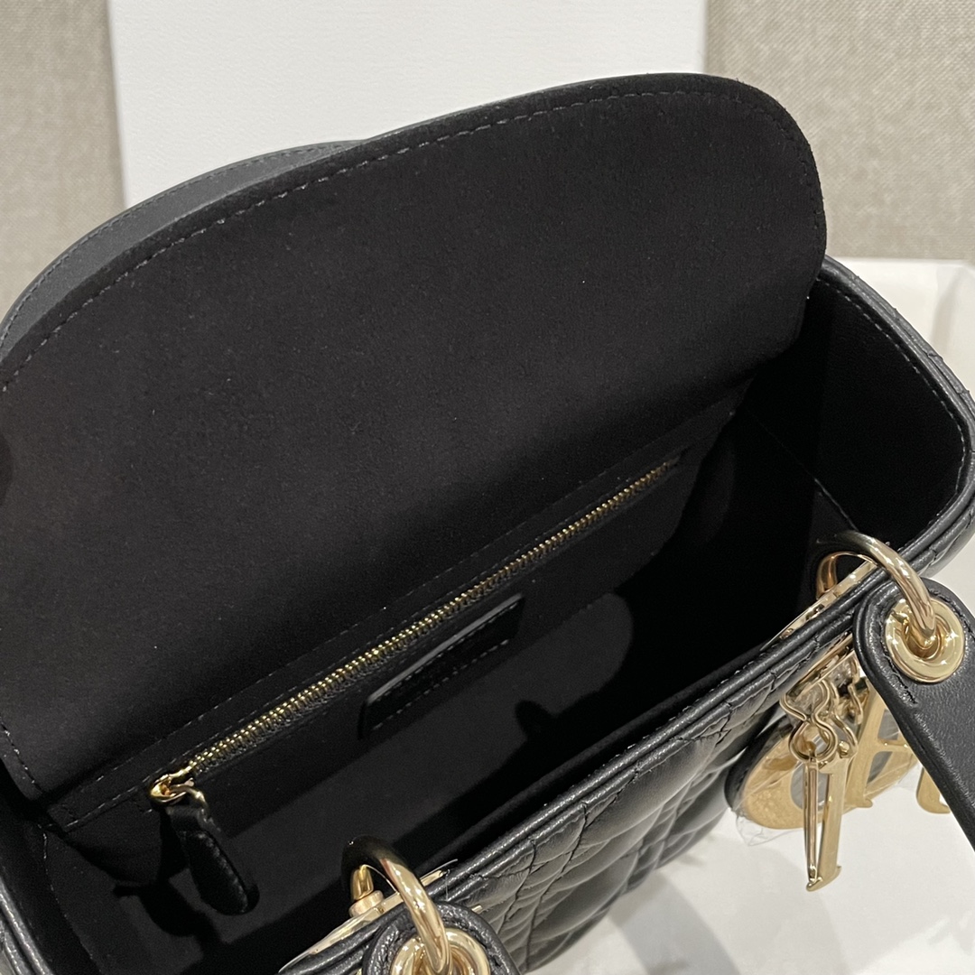 Túi Xách tay Lady Dior Nữ Màu Đen
