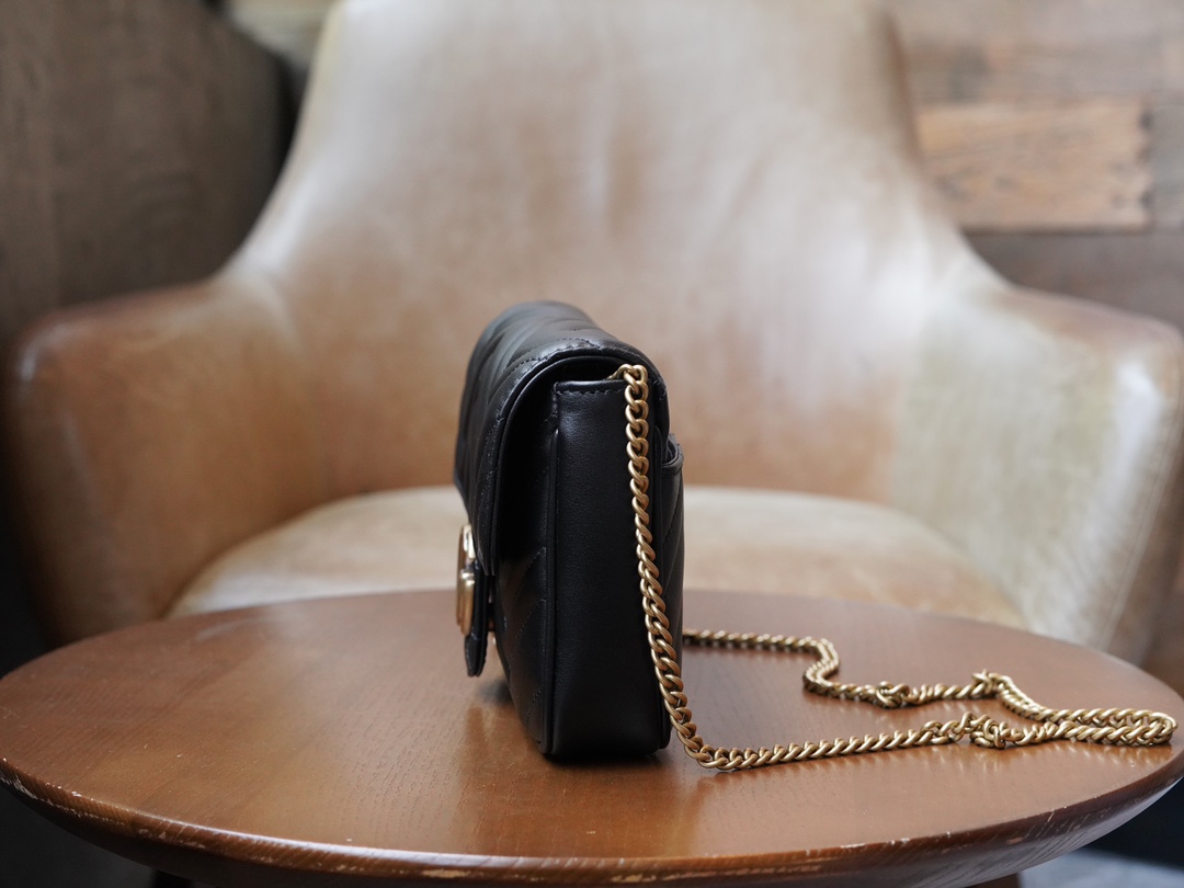 Túi Xách Nữ Mini sac GG Marmont 751526 Màu Đen