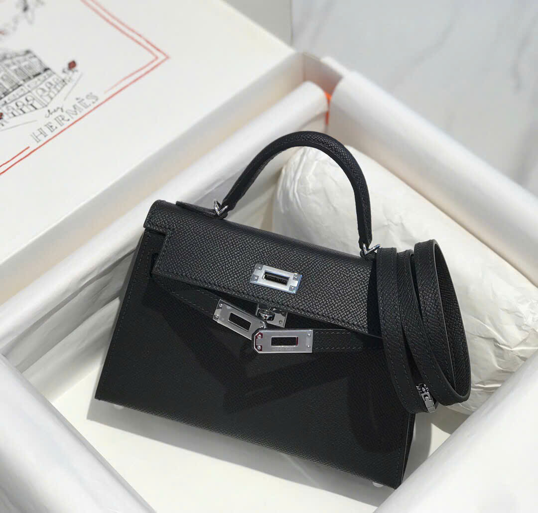 Túi xách Hermes Kelly Mini màu đen 