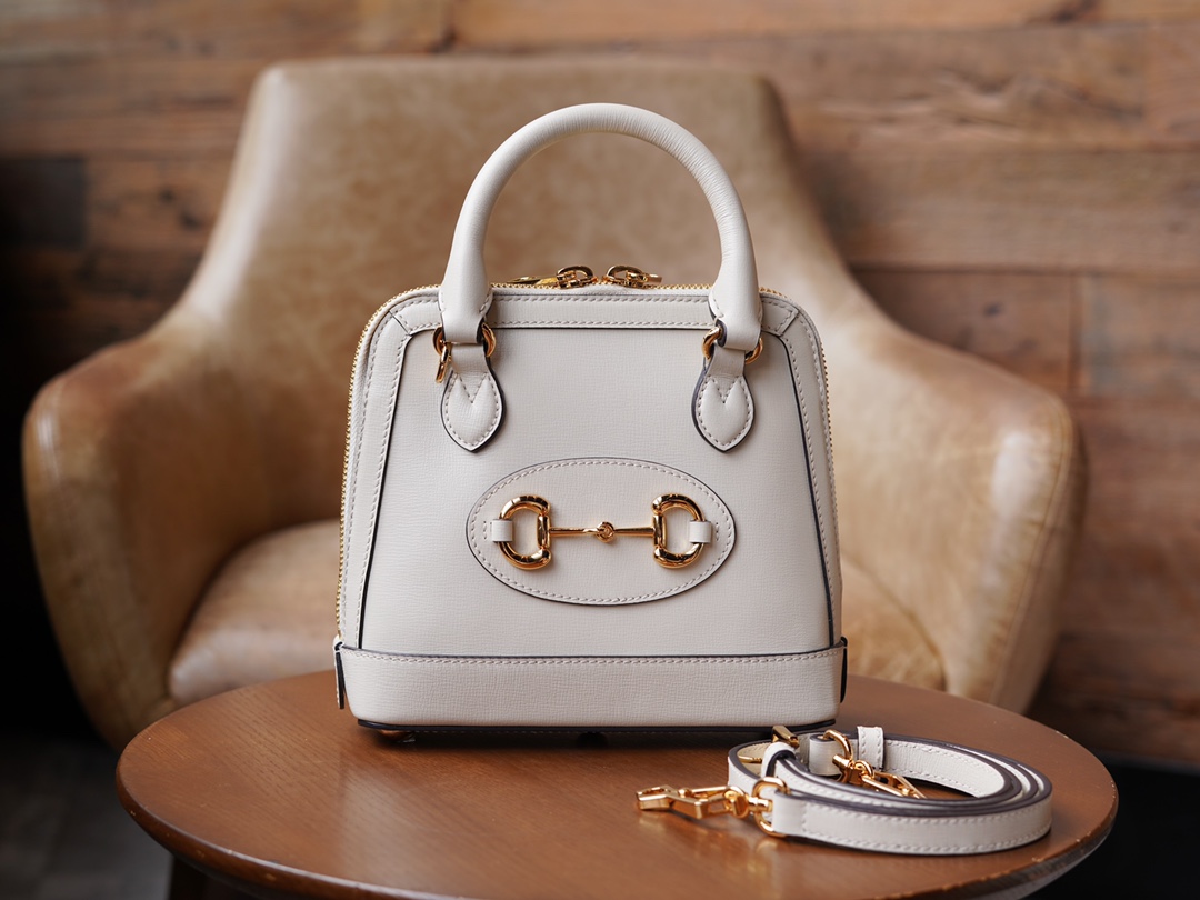 Túi Xách Nữ Mini Gucci Horsebit 1955 640716 Màu Trắng