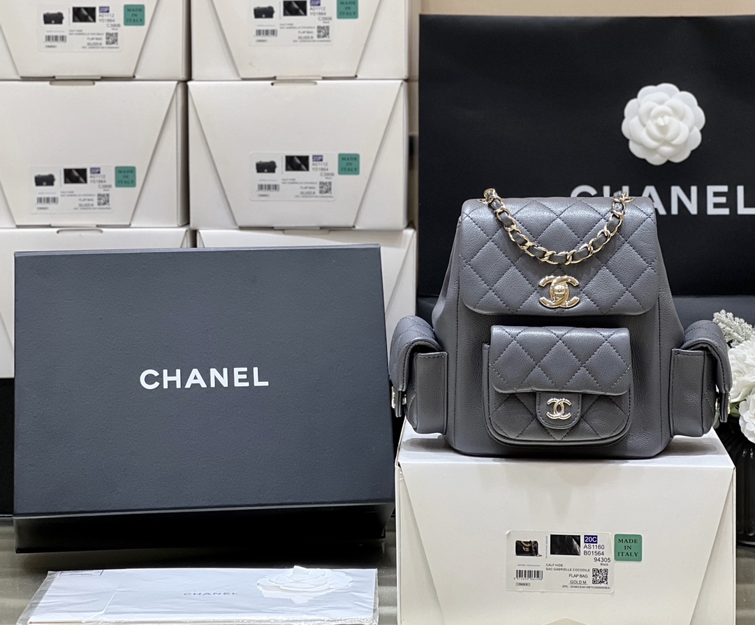 Balo Chanel AP4399 Màu Xám 