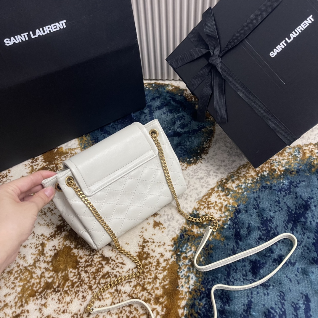 YSL Monogram Mini Nolita 672738 (White)