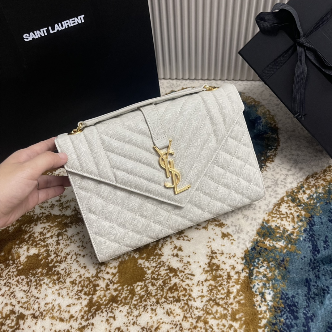 Túi Xách YSL ENVELOPPE 392739Màu Trắng