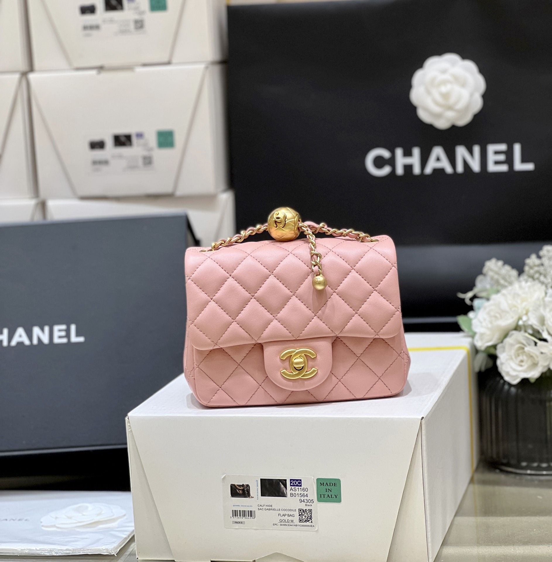 Túi Xách Chanel CF Mini Màu Hồng AS1786 