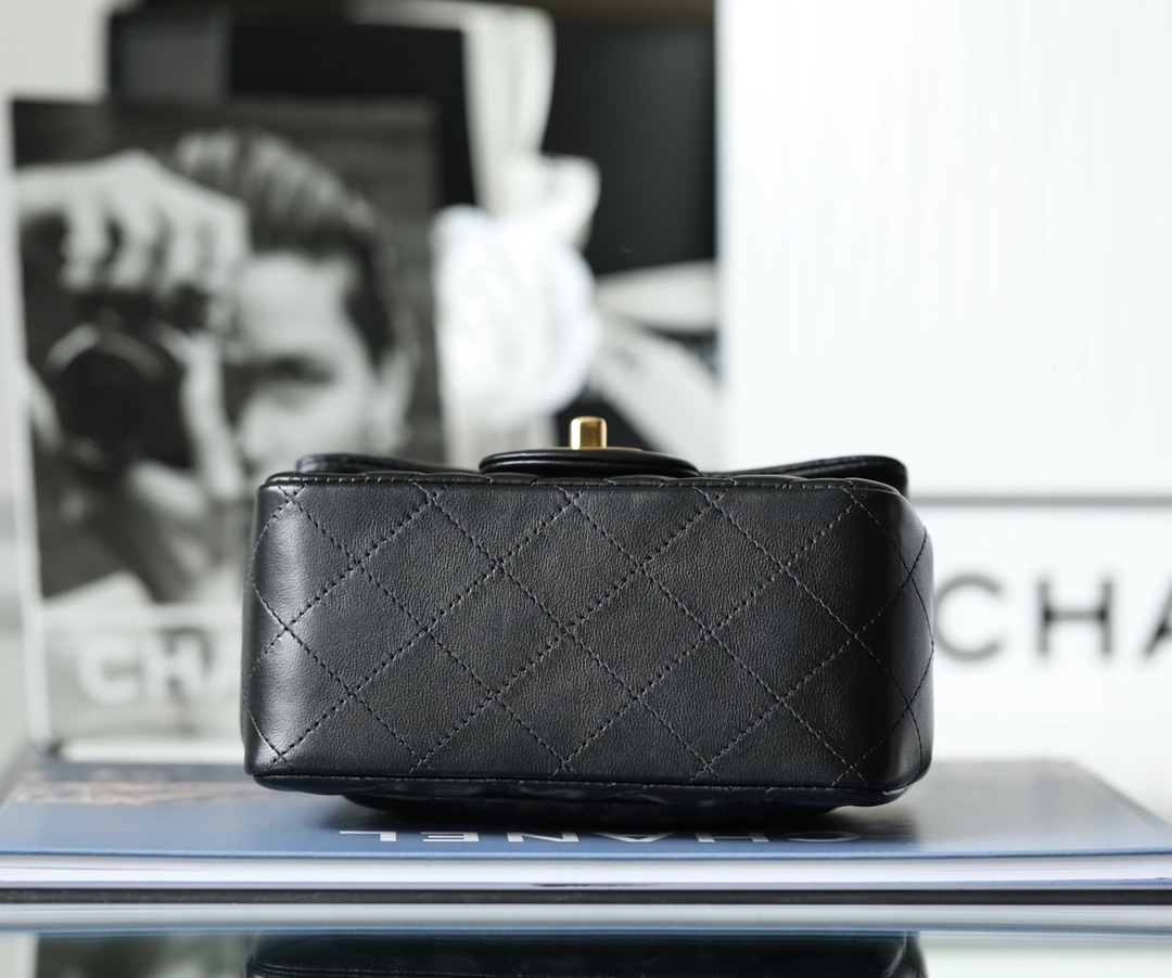Túi xách Channel Classic A1115 màu đen da cừu 