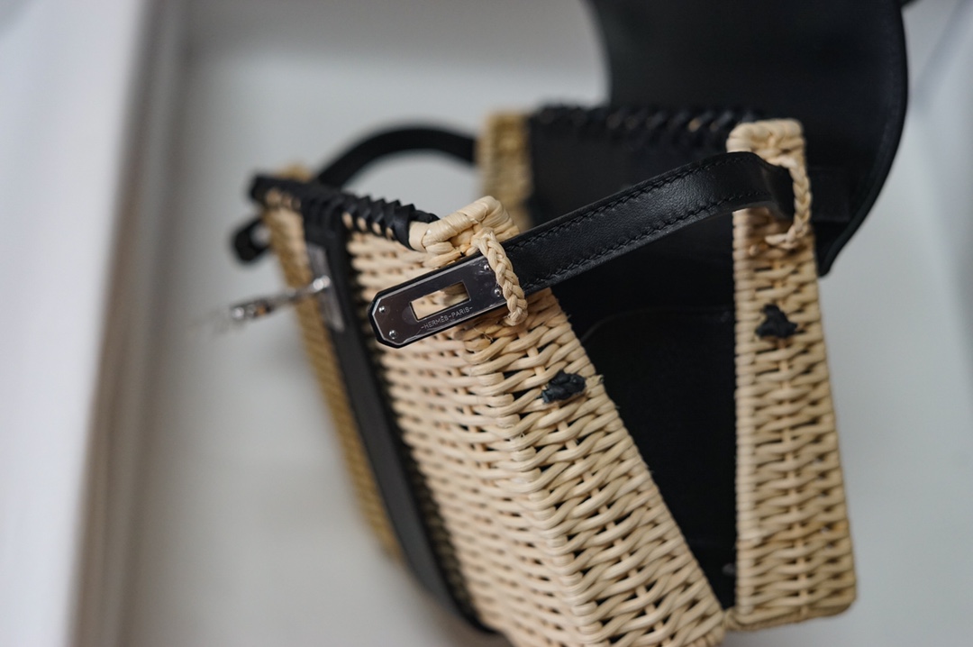  Túi xách hermes Kelly Picnc màu đen 