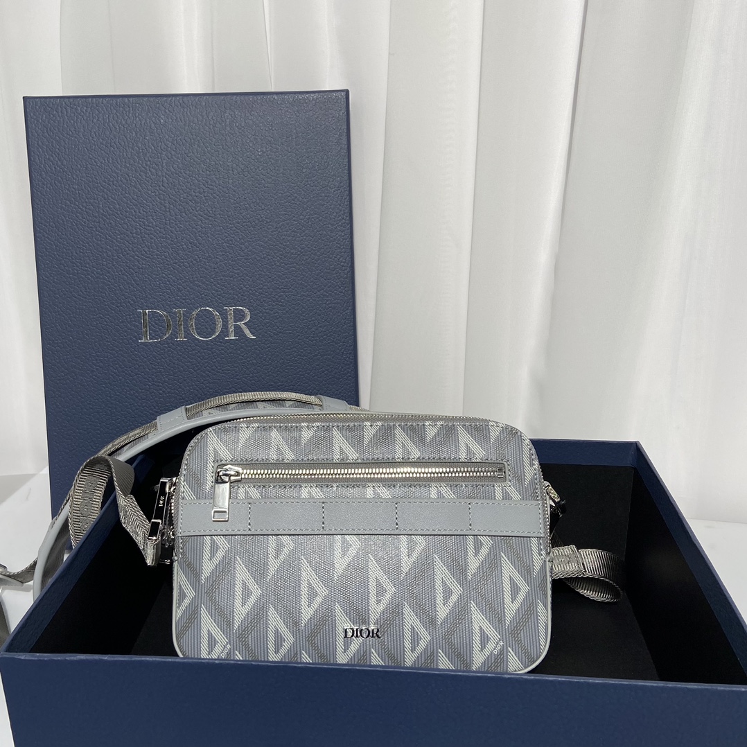 Túi xách Dior nam CD Diamond màu xám 9965