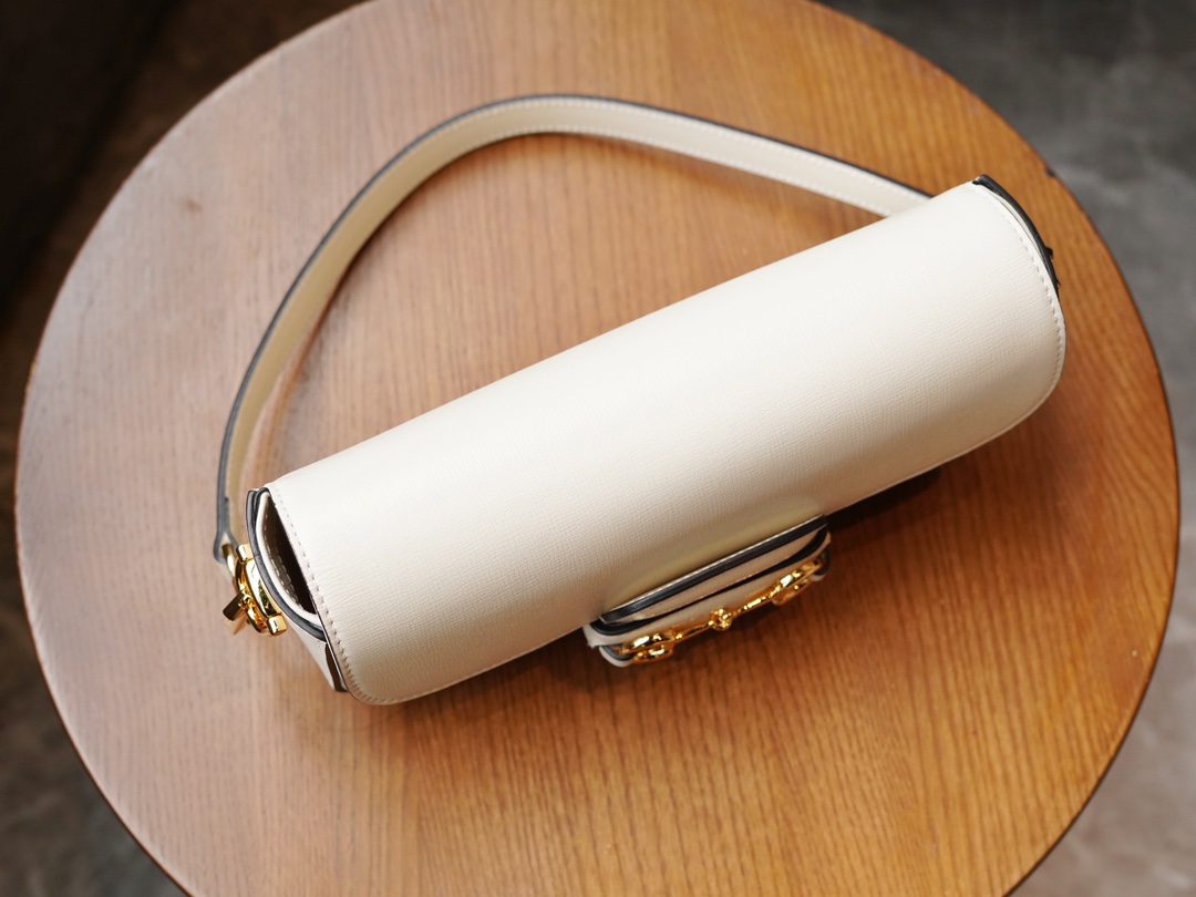 Sac à épaule Gucci Horsebit 1955 petite taille 735178( White) 