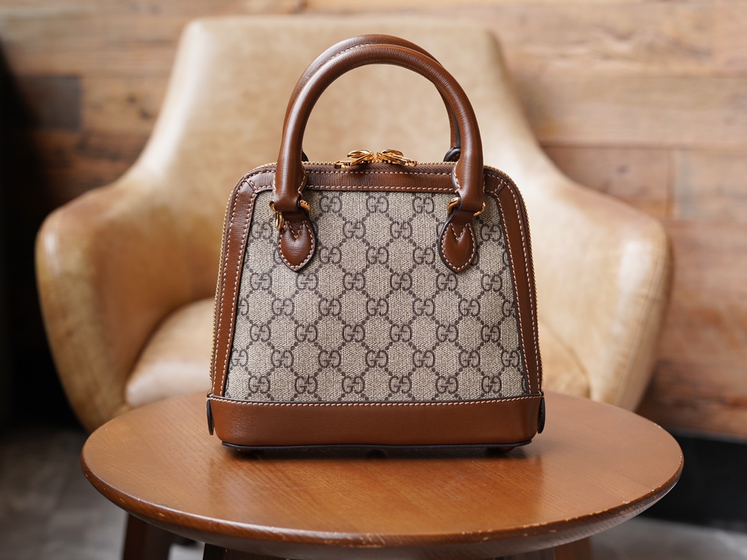 Túi Xách Nữ Mini Gucci Horsebit 1955 640716Logo Nâu 