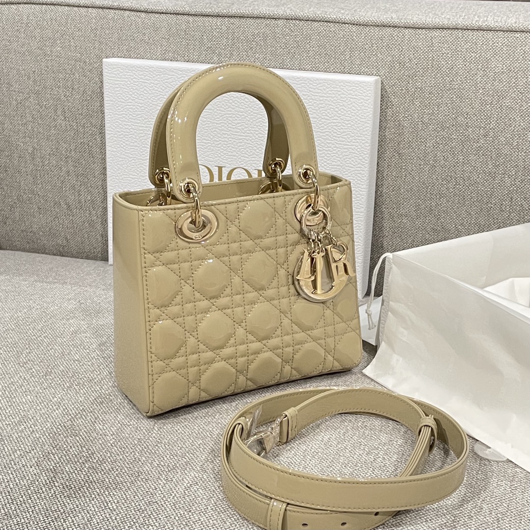 Túi Xách tay Lady Dior Nữ Màu Be