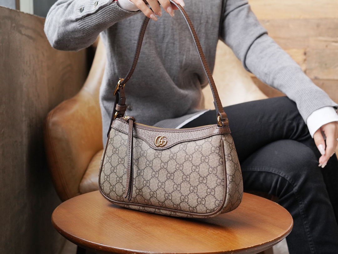Túi Xách Nữ Gucci Ophidia 735145 Logo Nâu