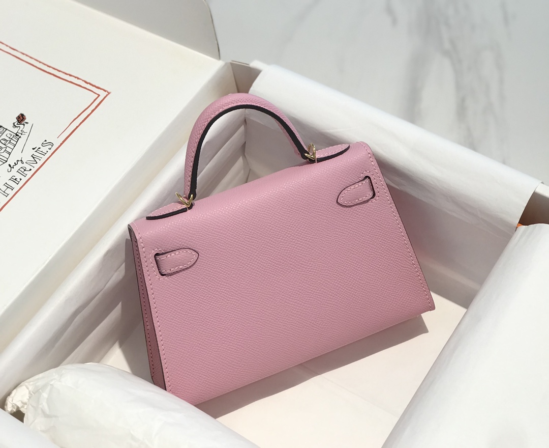 Túi xách hermes mini kelly màu hồng 