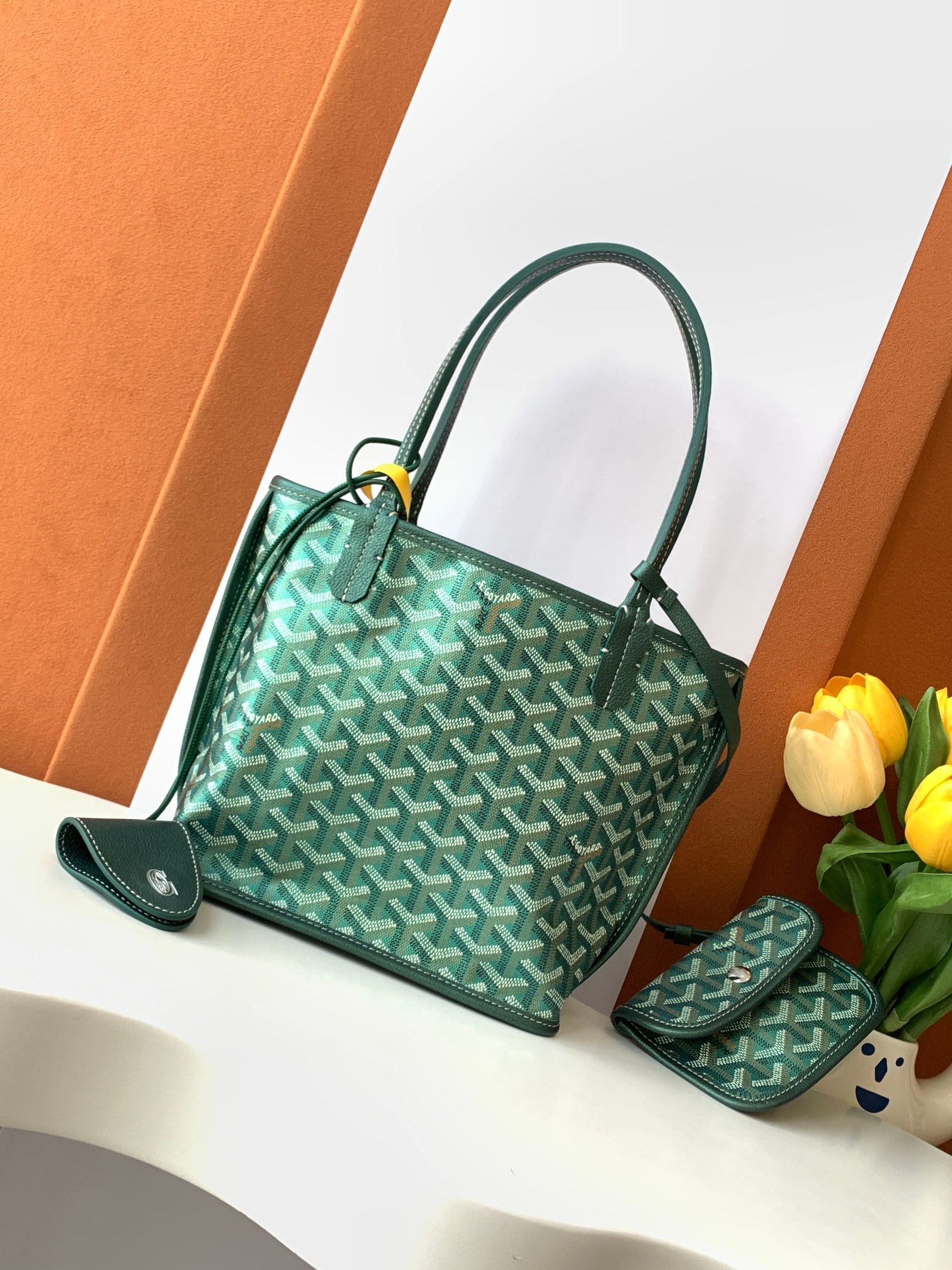 Túi xách Goyard 8003 màu xanh lá 