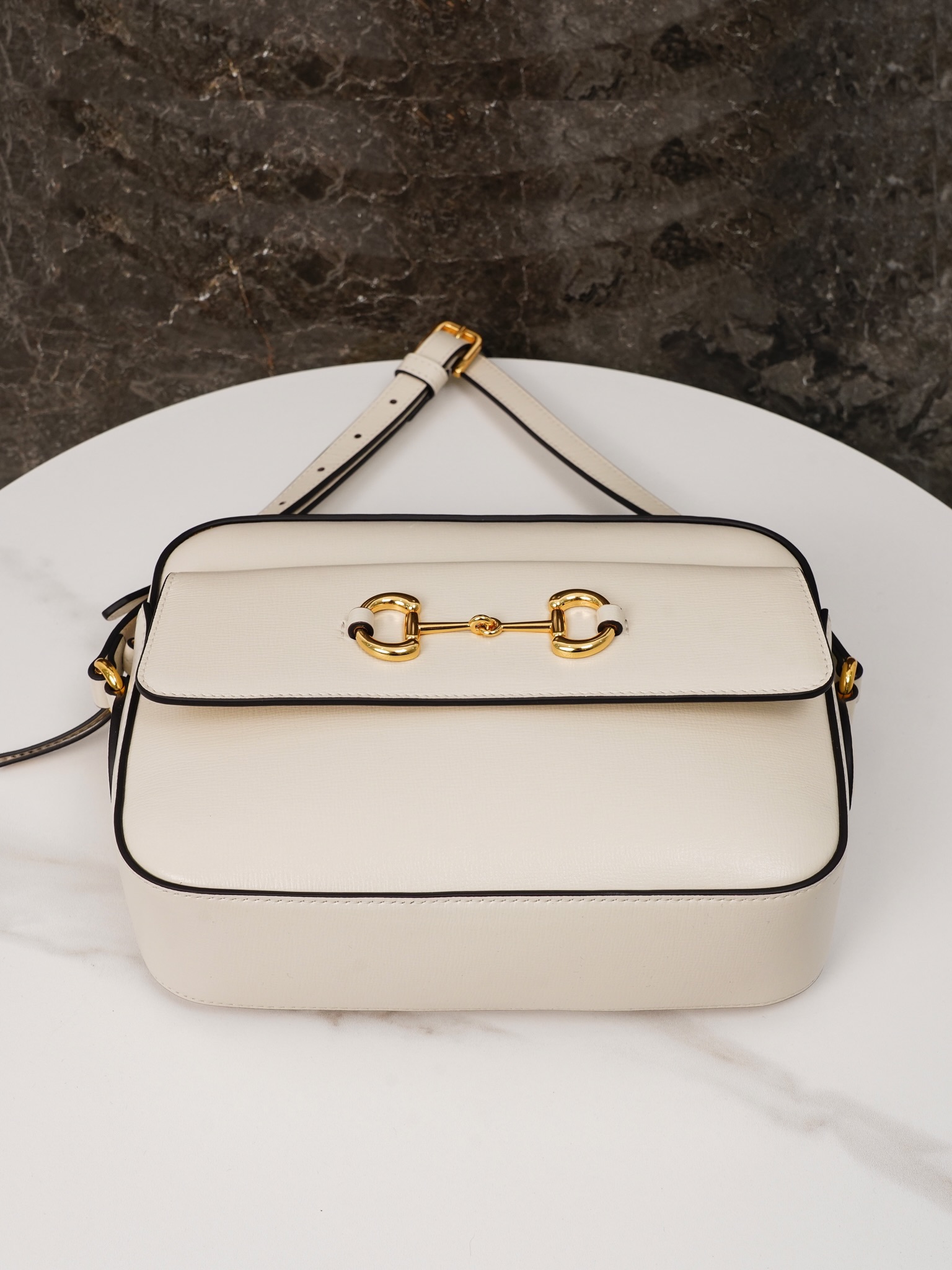 Sac à épaule Gucci Horsebit 1955 petite taille 645454 ( white) 