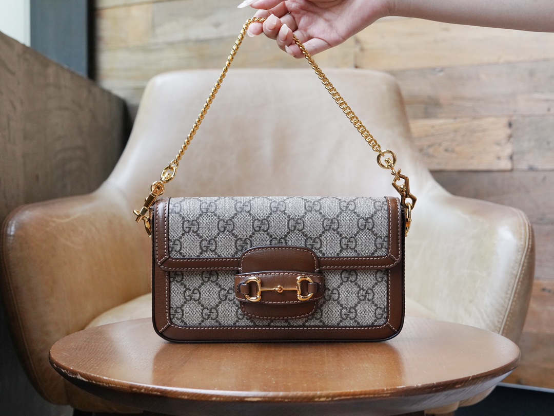 Sac à épaule Gucci Horsebit 1955 petite taille 752002( Logo) 