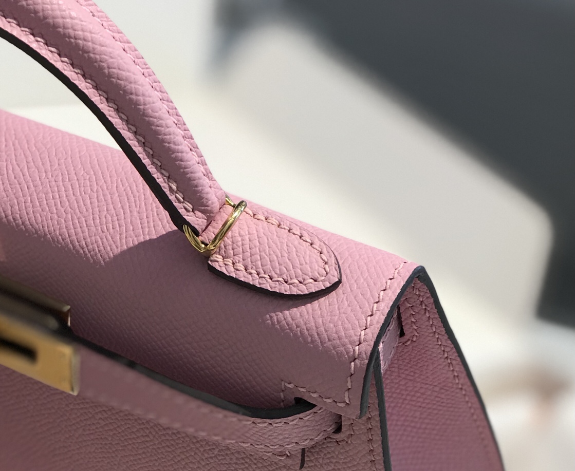 Túi xách hermes mini kelly màu hồng 