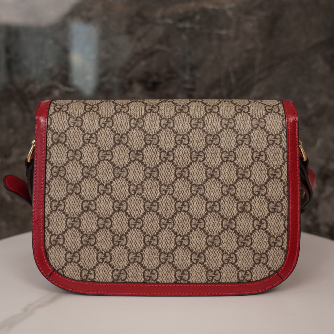 Túi Xách Gucci Horsebit 1955 602204 Logo Đỏ