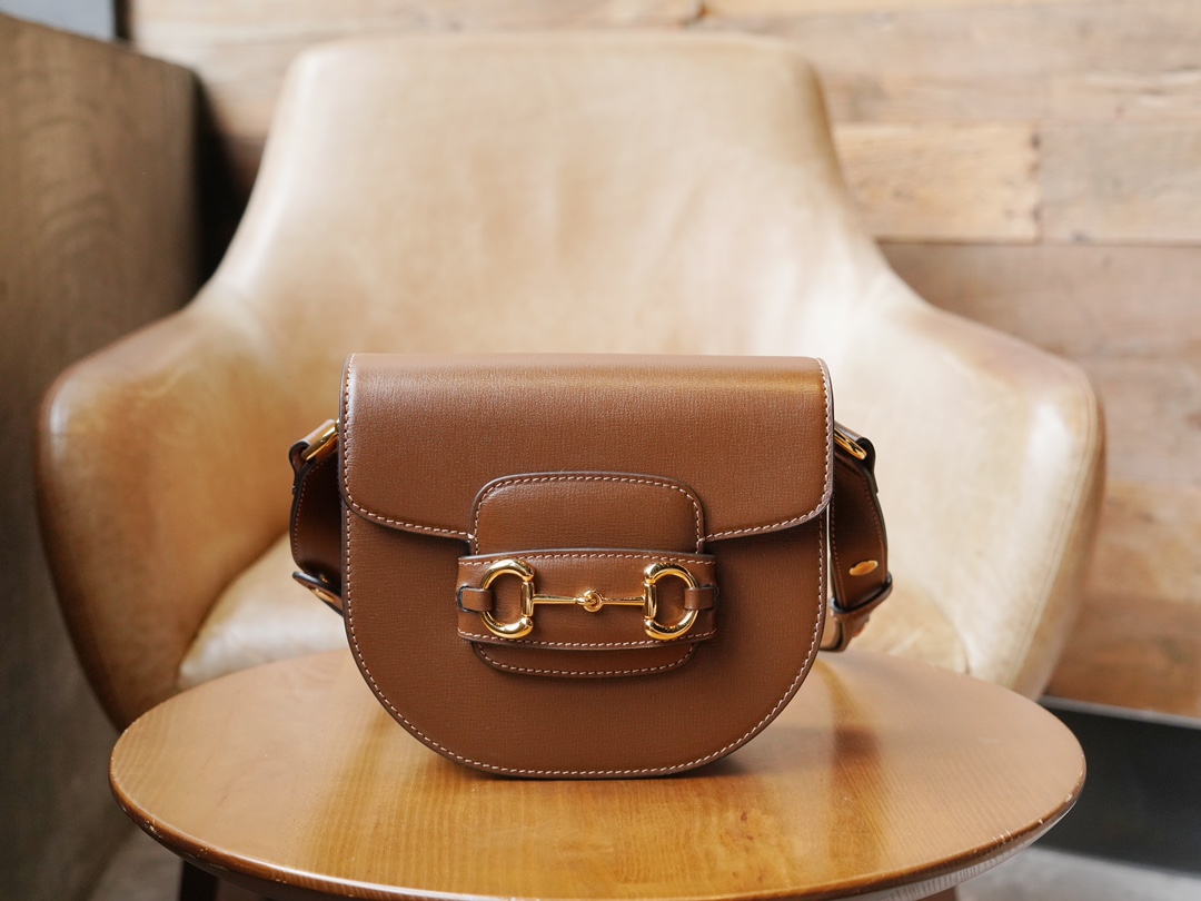 Mini sac rond Gucci Horsebit 1955 760191(Brow)