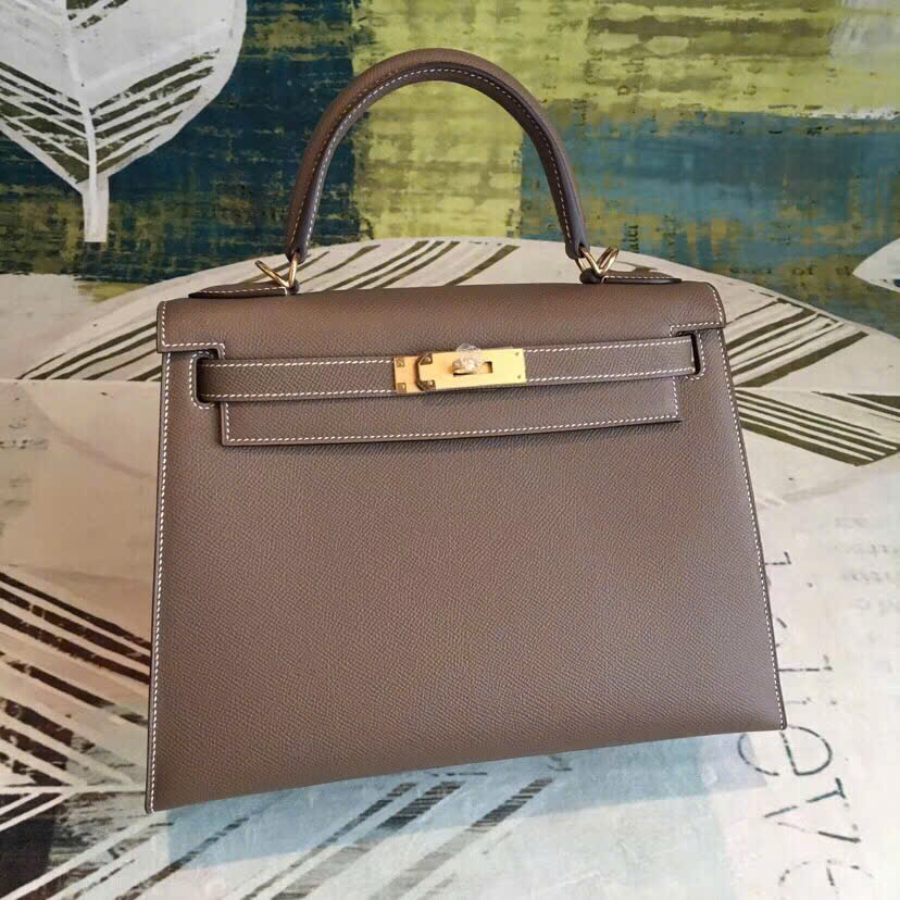 Túi xách Hermes Kelly màu nâu 