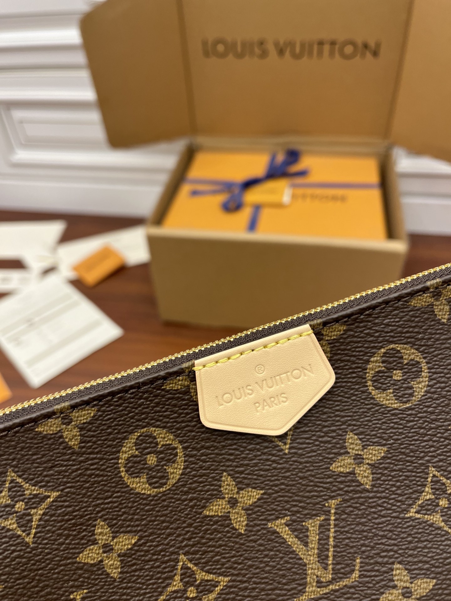 Túi Đeo Chéo Nữ Louis Vuitton LV Multi Pochette Accessoires M44813 Màu Xanh Rêu