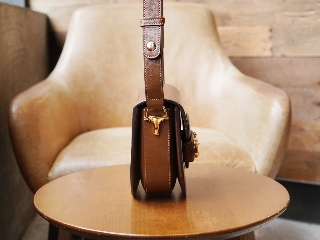 Mini sac rond Gucci Horsebit 1955 760191(Brow)
