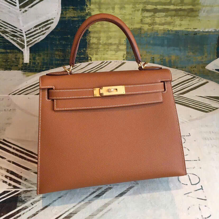 Túi xách Hermes Kelly màu cam 