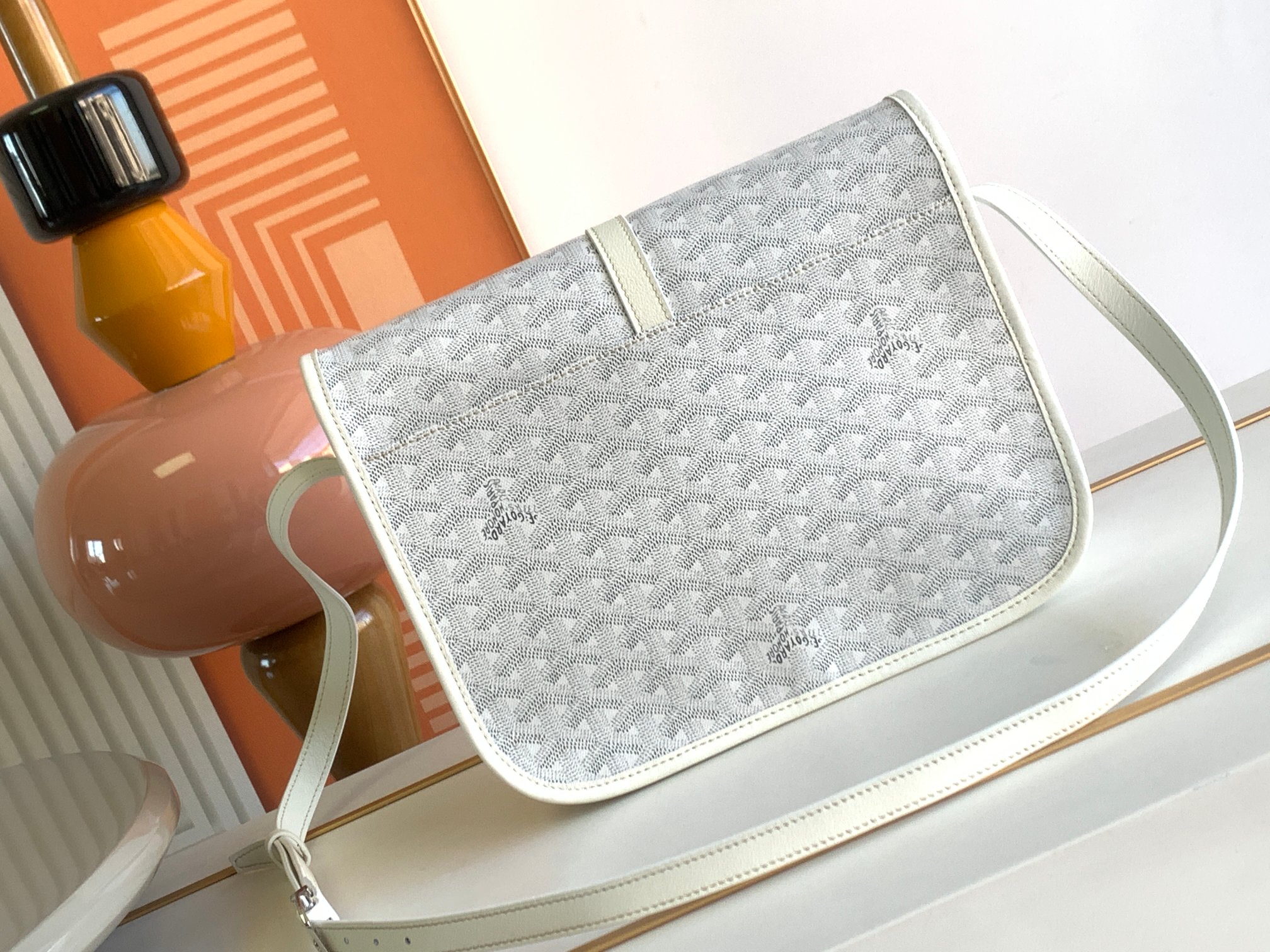 Túi Xách Nam Goyard Belvedere 8023 Màu Trắng 
