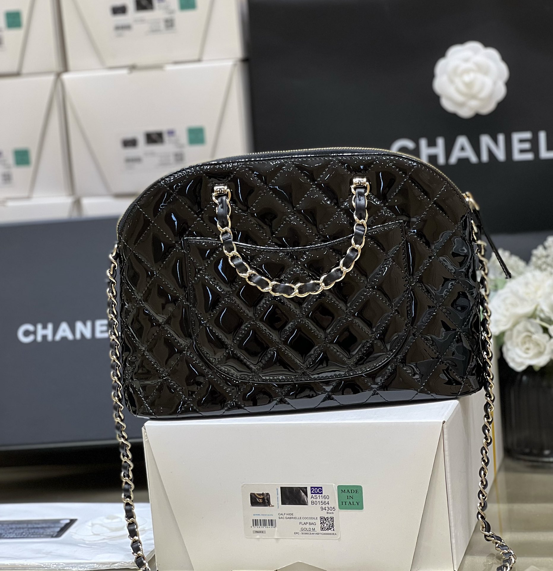 Túi Xách Chanel AS3969 Màu Đen Da Bóng
