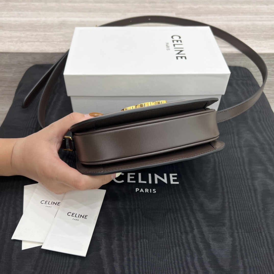 Túi Xách Celine Teen Besace Triomphe 110413 Màu Nâu 