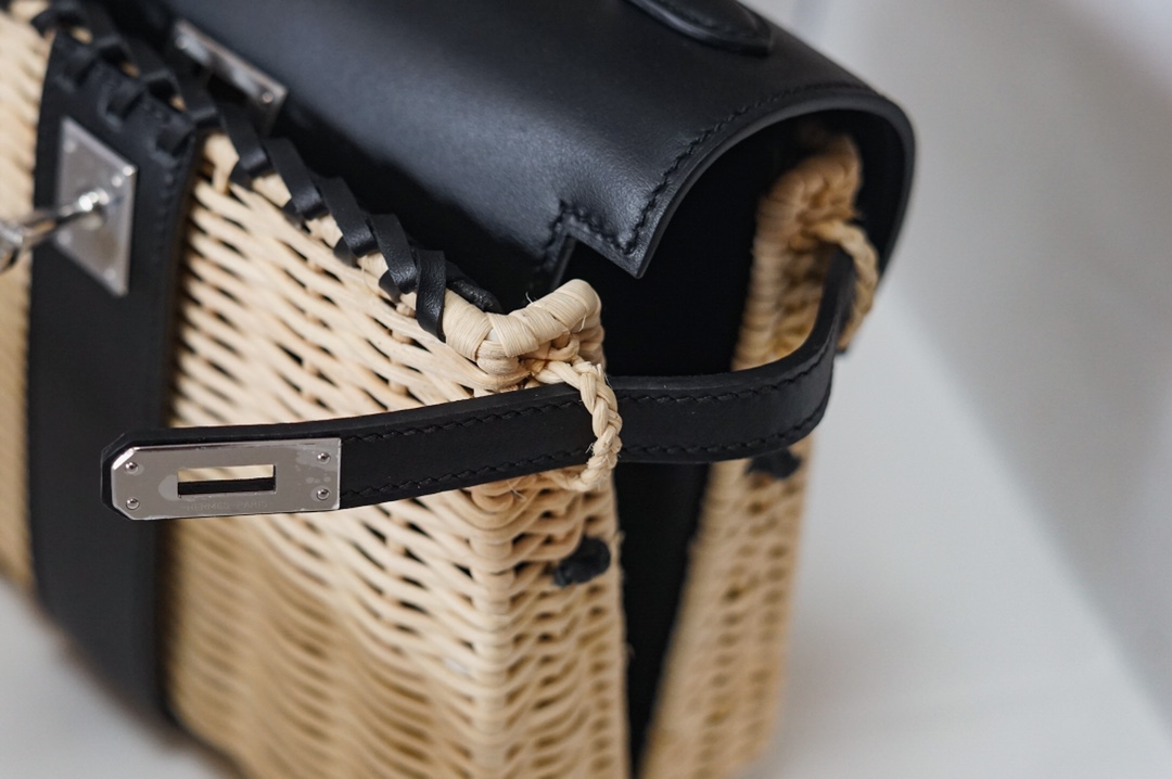  Túi xách hermes Kelly Picnc màu đen 