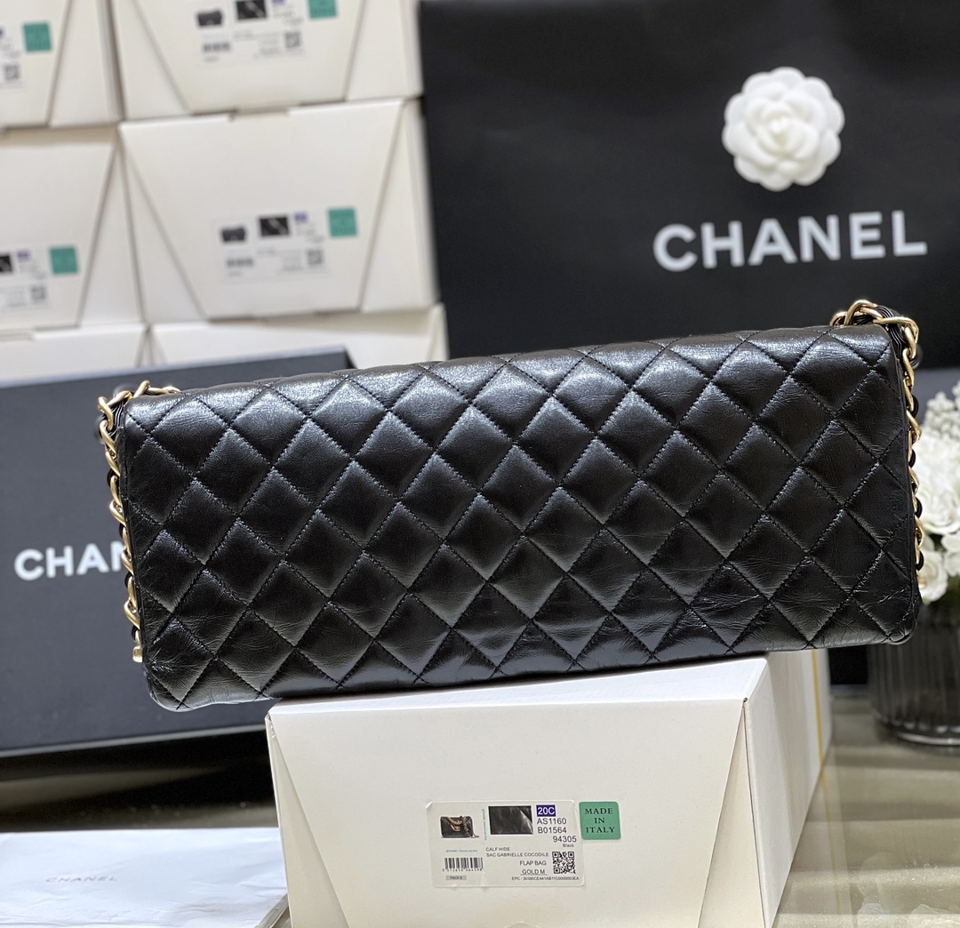 Túi Xách Chanel24A MAXI Màu Đen 