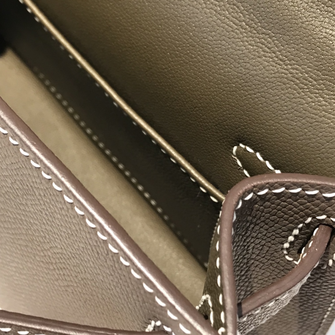 Túi xách hermes mini kelly màu nâu 